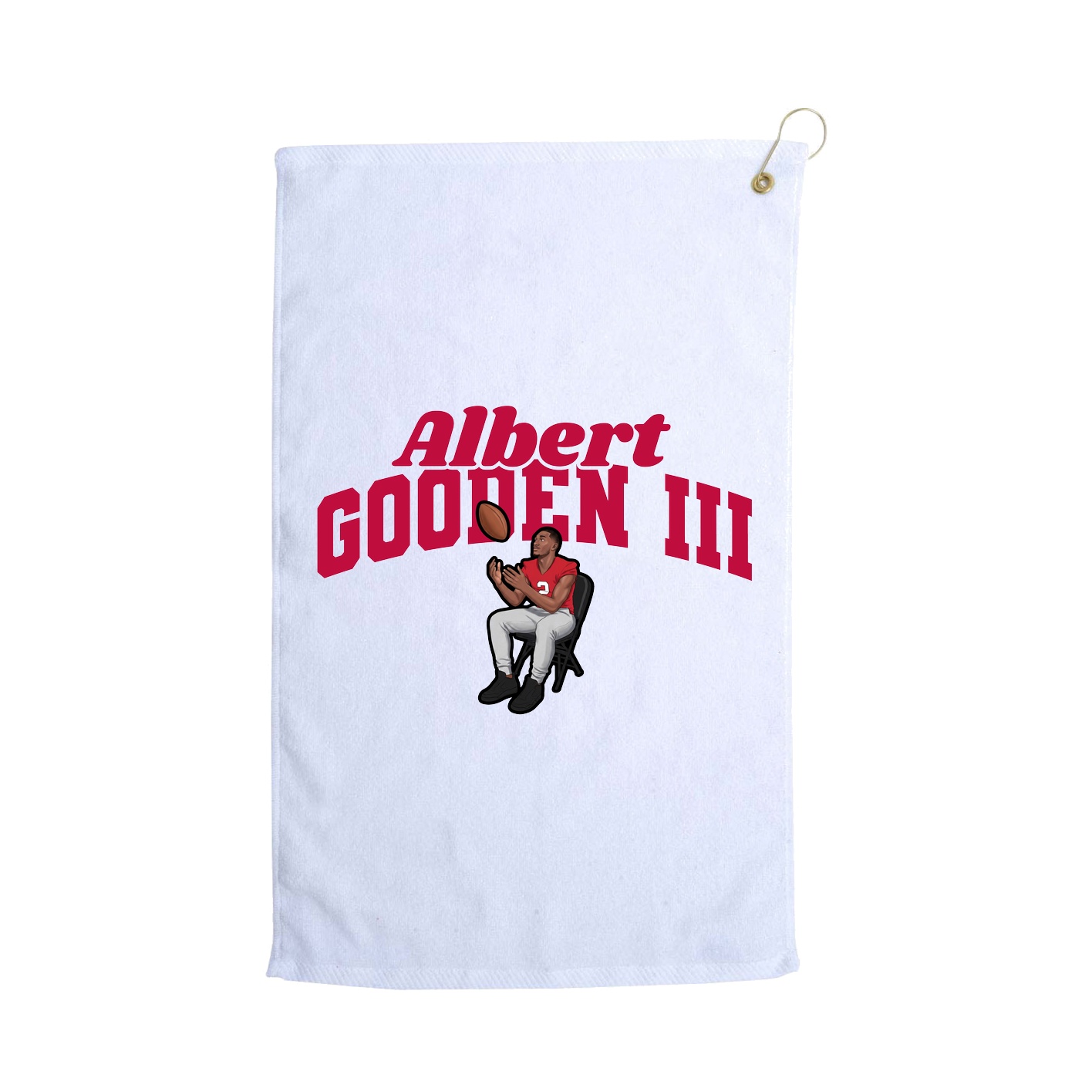 Golf Towel — Signature Arch in White
