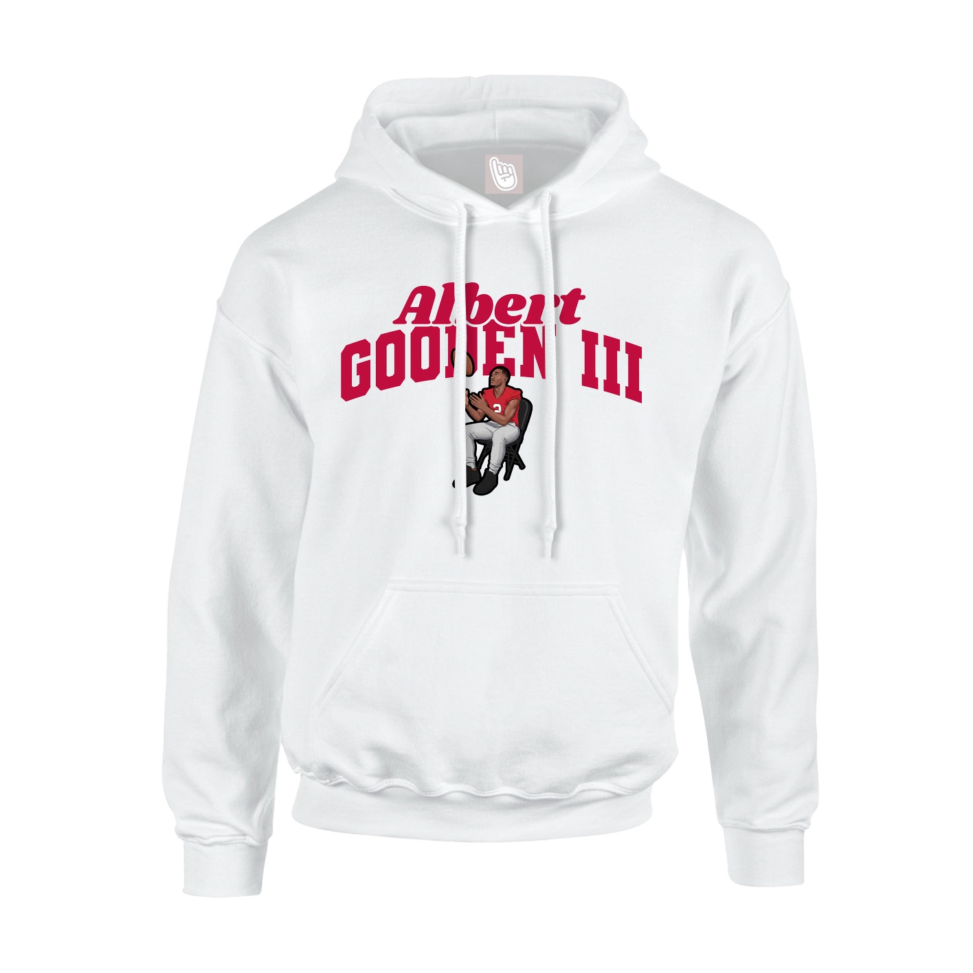 Hoodie — Signature Arch in White