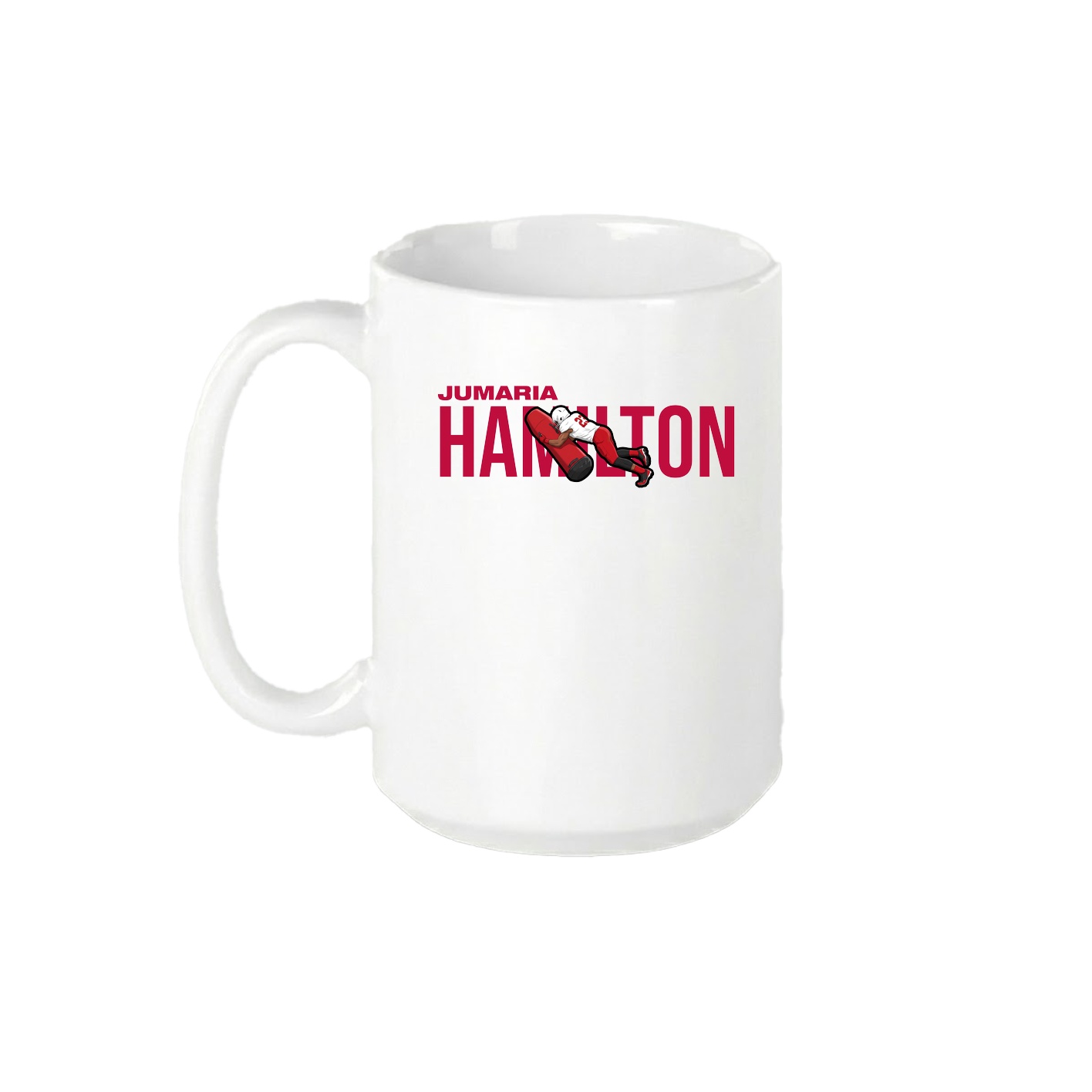 15oz Coffee Mug — Player Name in White