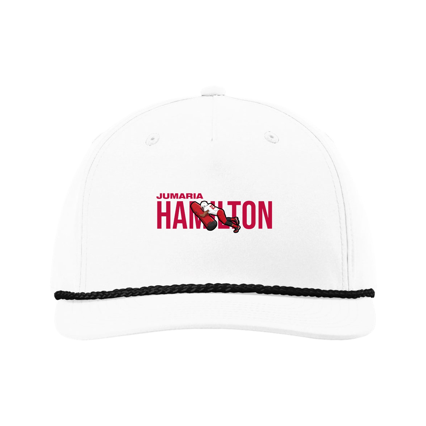 Five-Panel Classic Rope Cap — Player Name in White