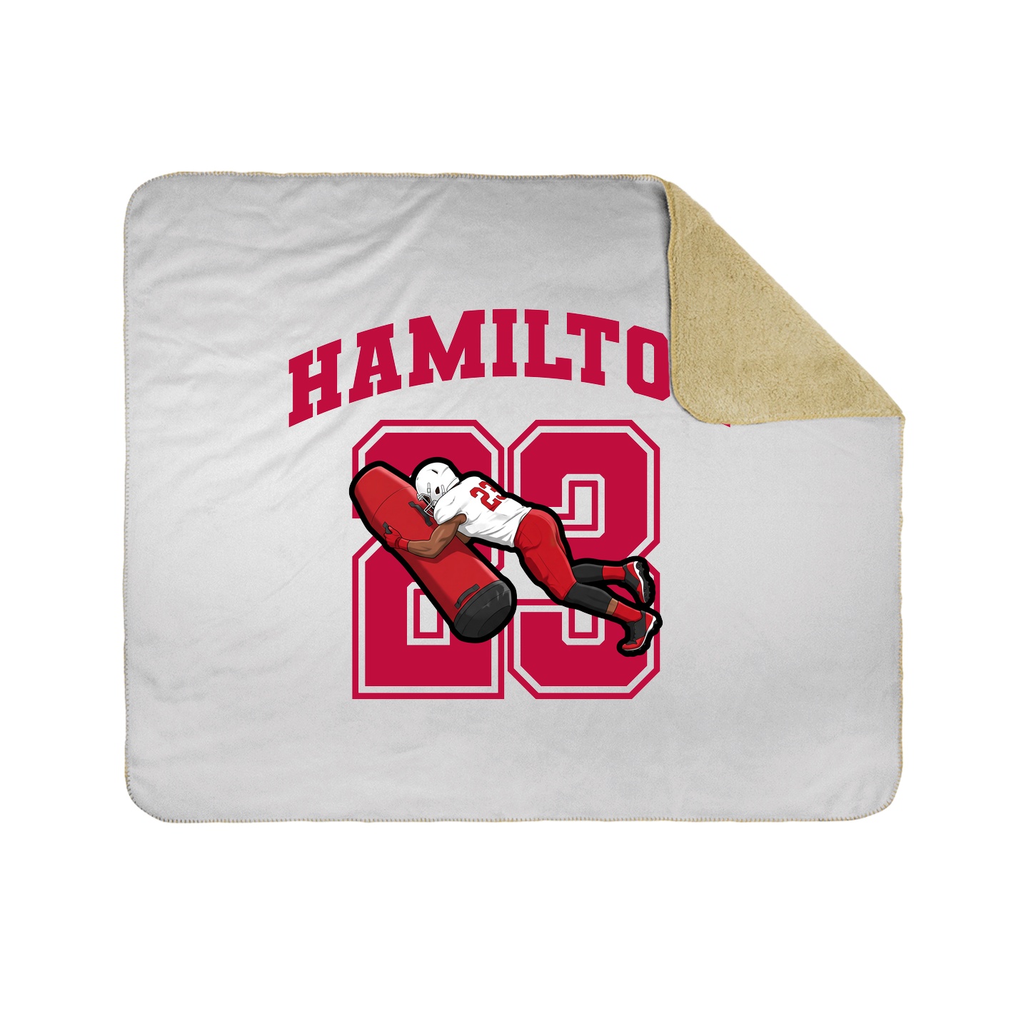 Throw Blanket — Number in White