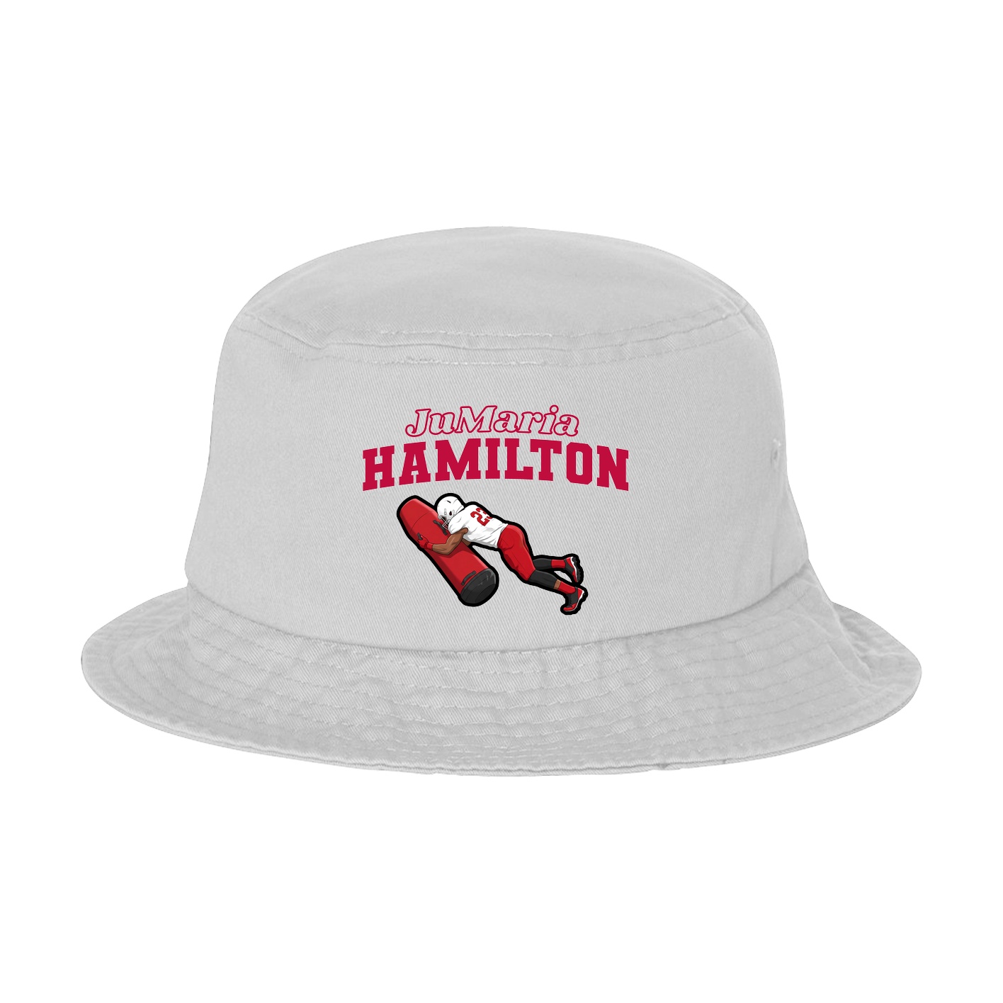 Bucket Cap — Name Arch in White