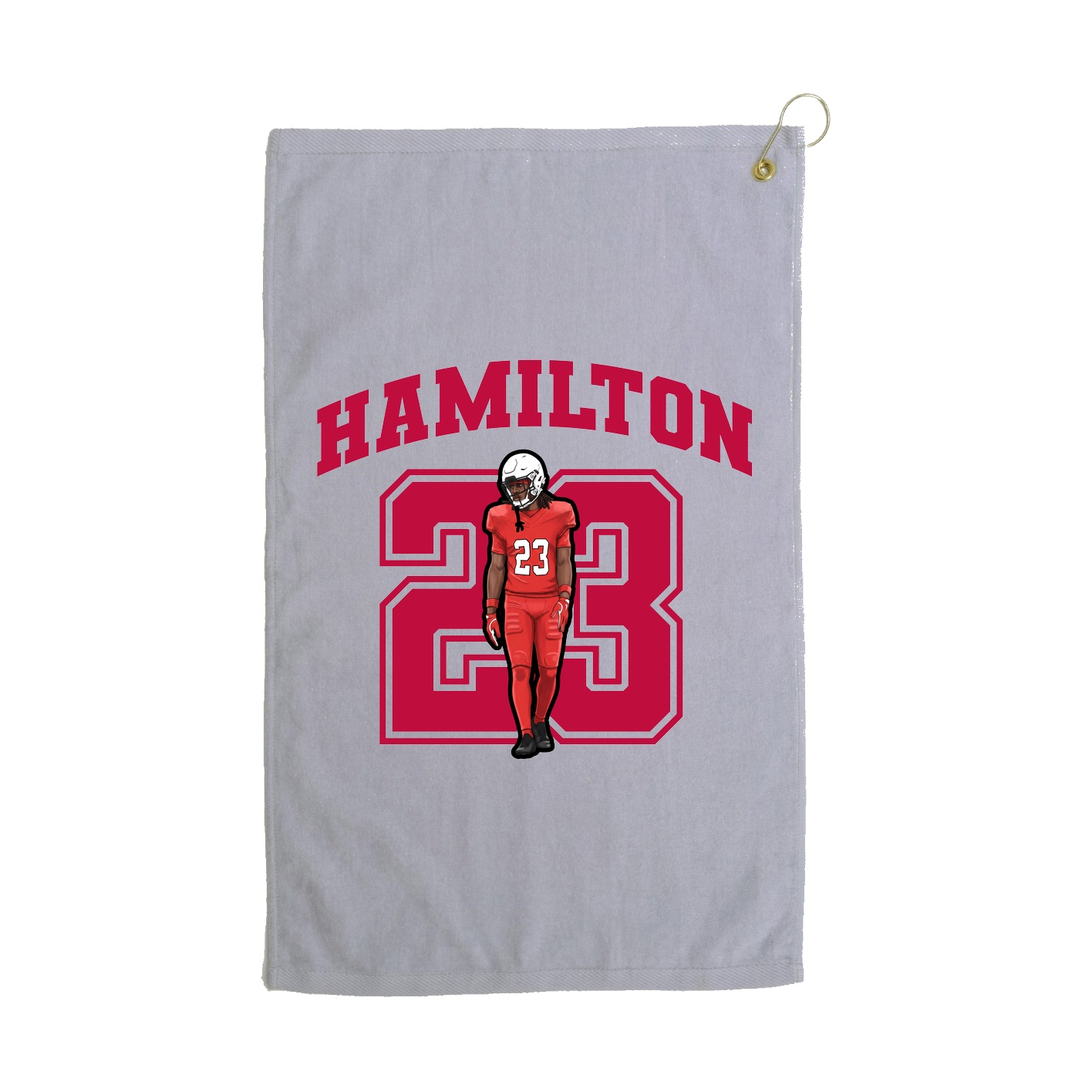 Golf Towel — Number in Grey