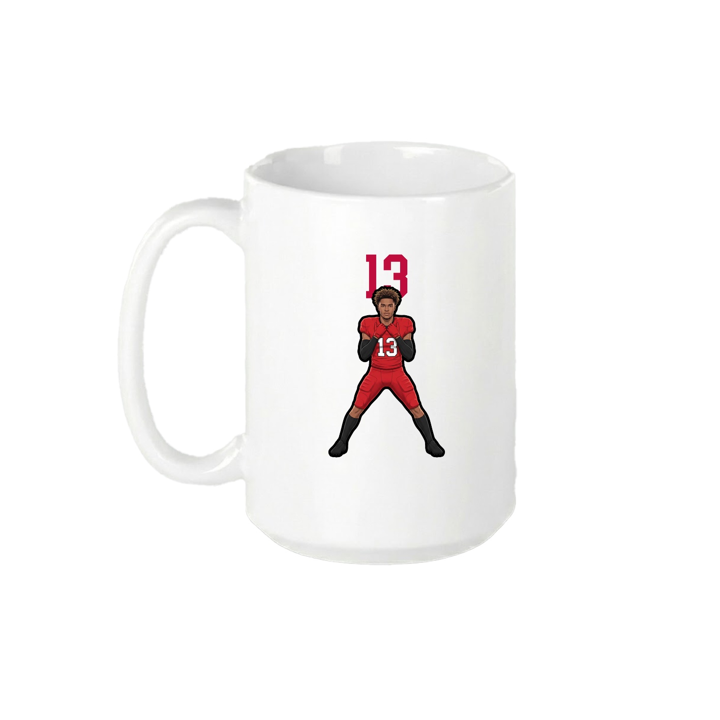 15oz Coffee Mug — Number Top in White