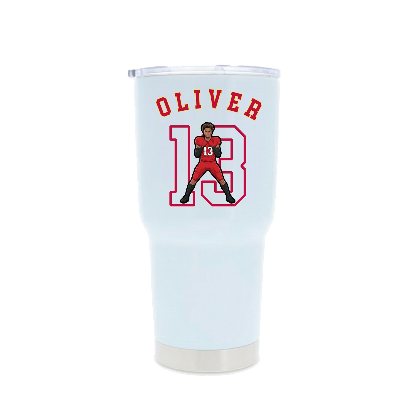 30oz Stainless Steel Tumbler — Shirsey Arch in White