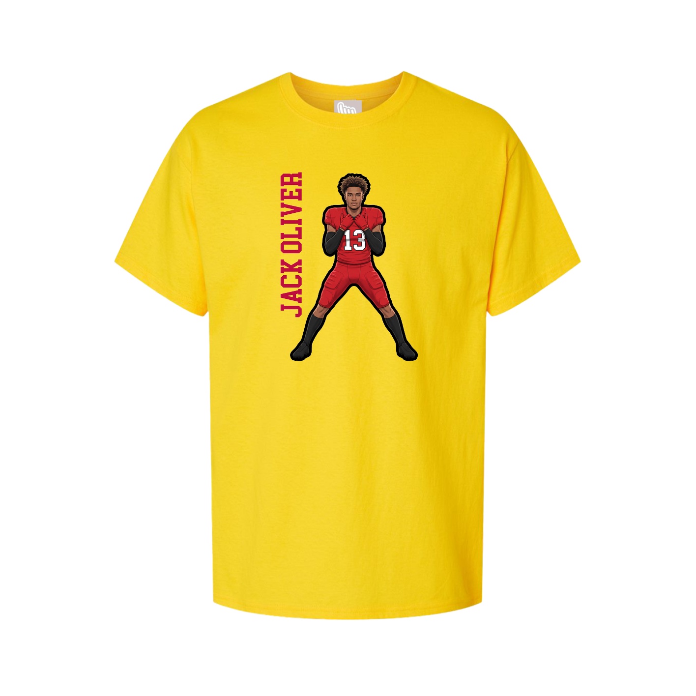 Youth Tee — Name Vertical in Gold