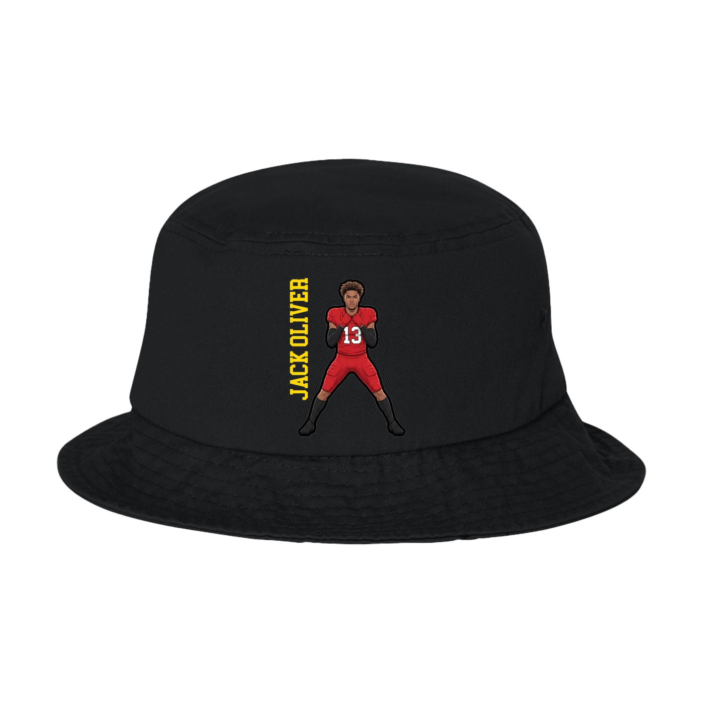 Bucket Cap — Name Vertical in Black