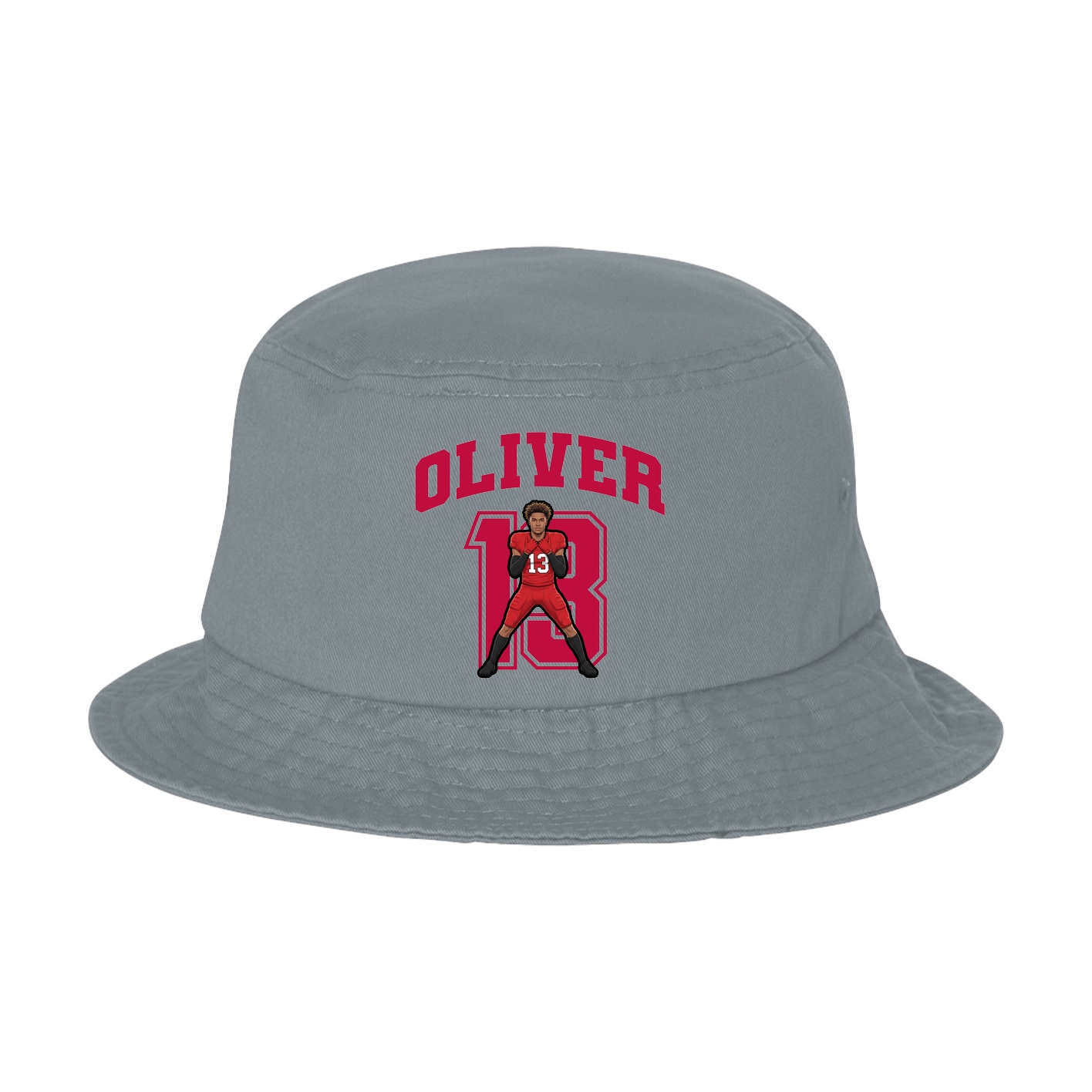 Bucket Cap — Number in Grey