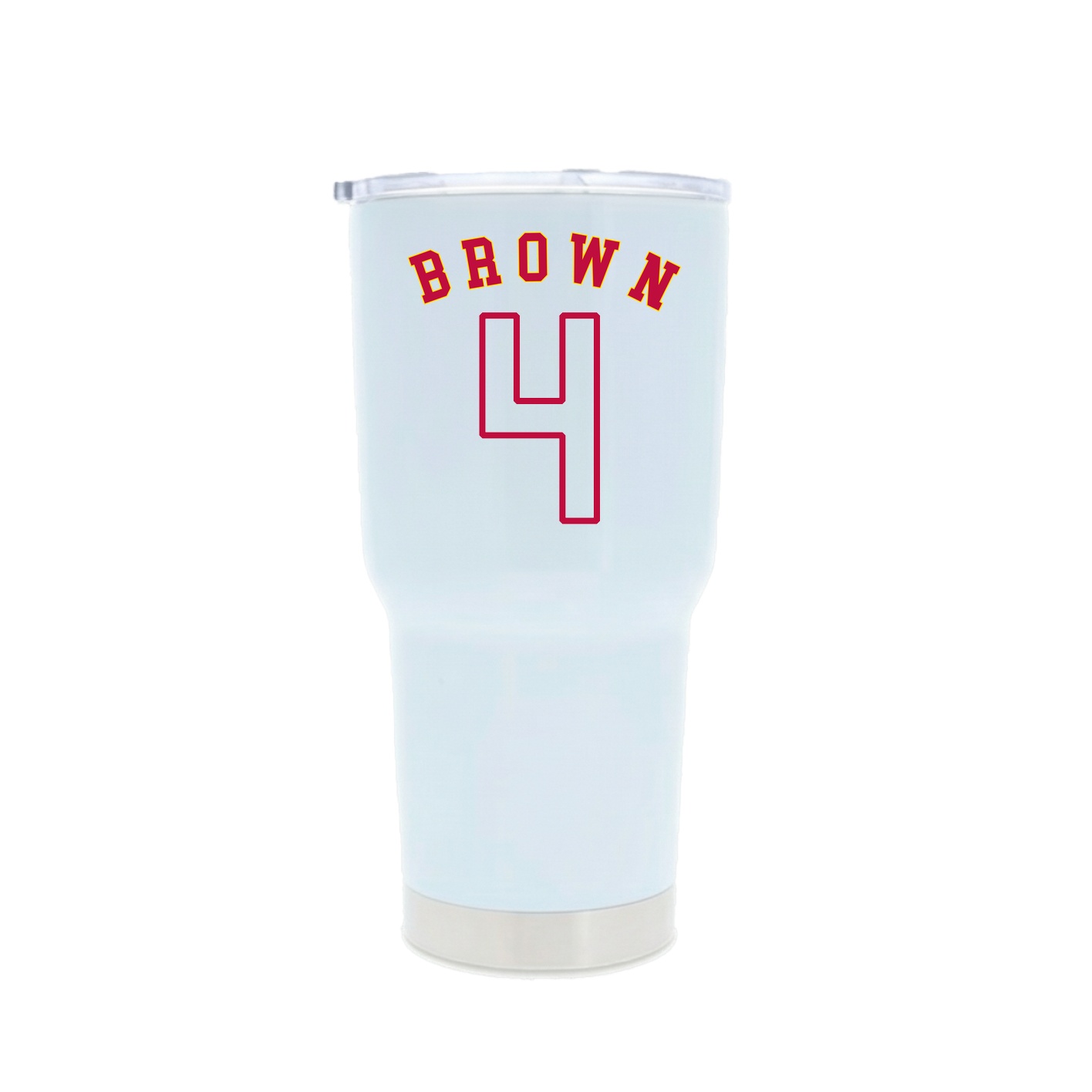 30oz Stainless Steel Tumbler — Shirsey Arch in White