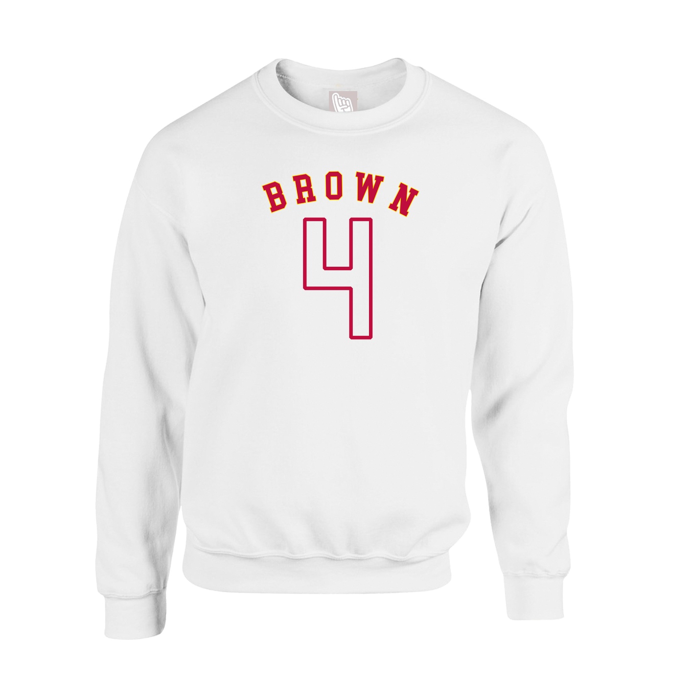 Fleece Crew — Shirsey Arch in White