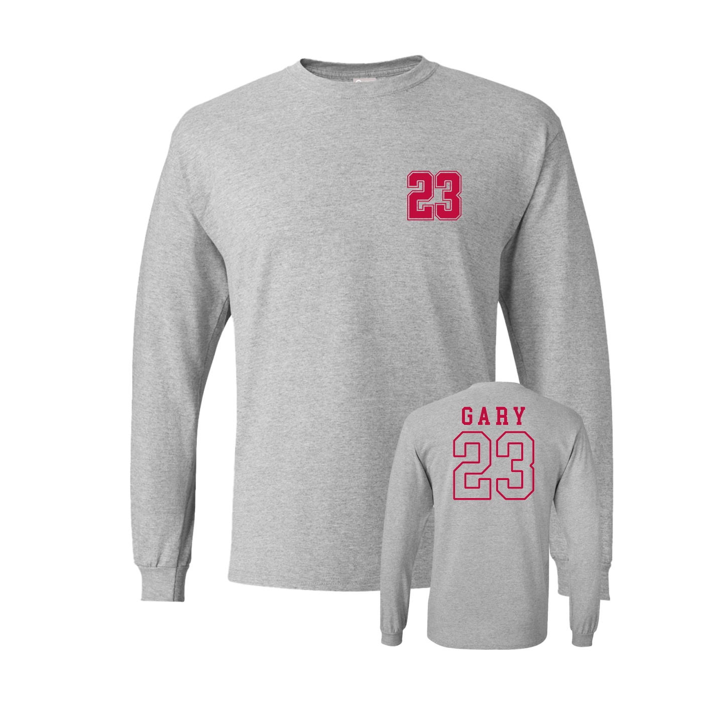 Long Sleeve Tee — Chest Back in Grey