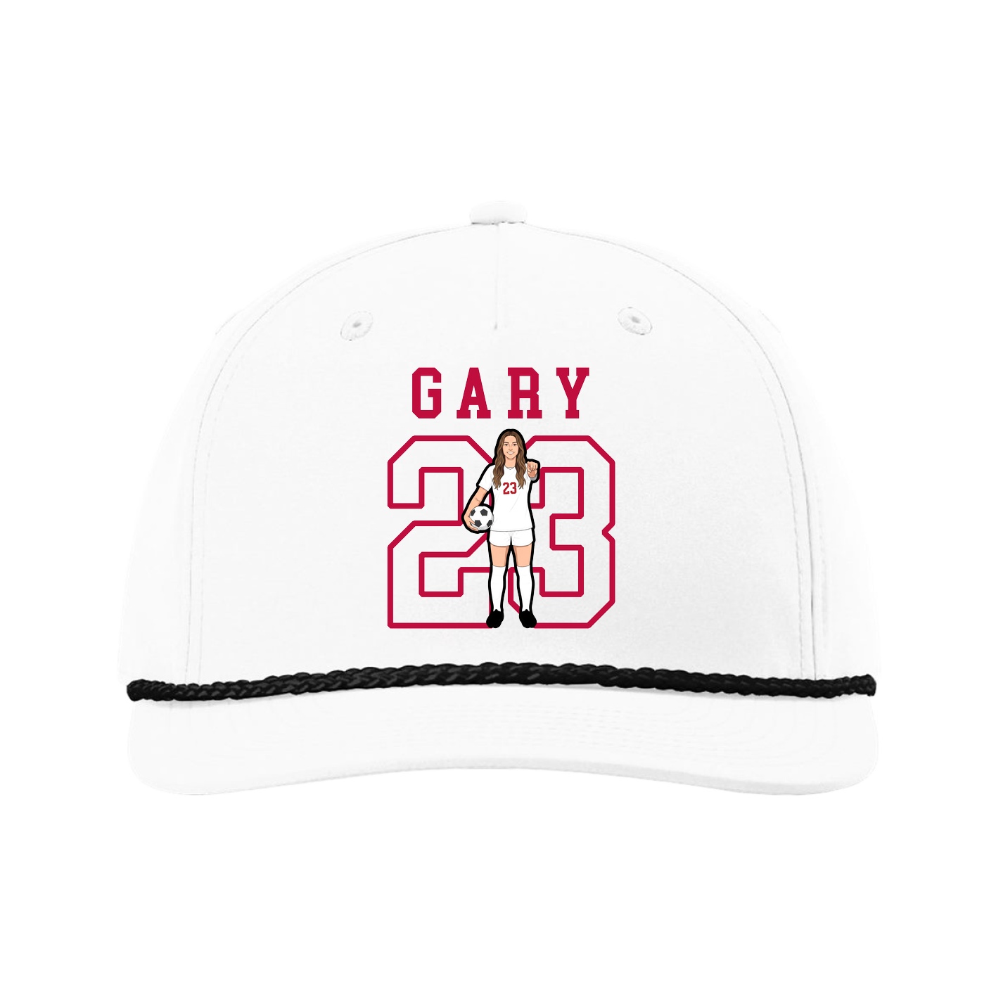 Five-Panel Classic Rope Cap — Shirsey in White