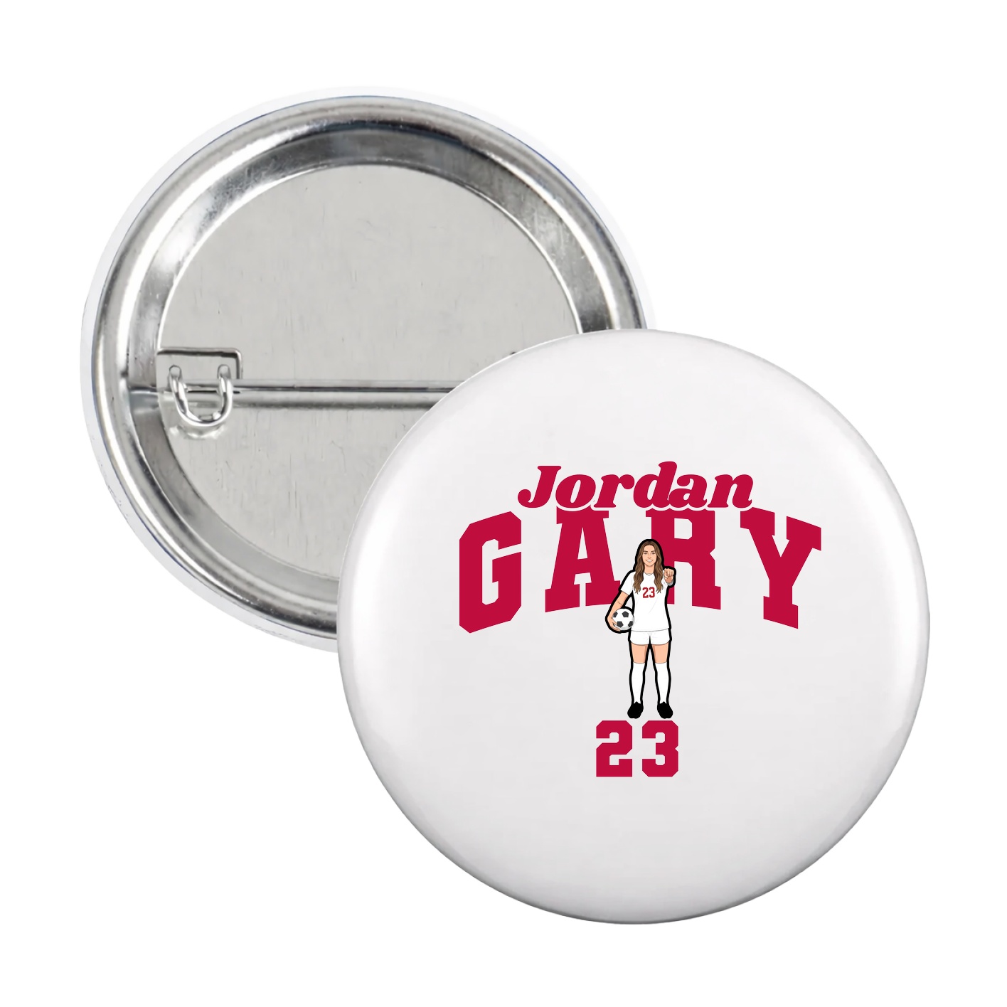 Game Day Button — Signature Arch in White