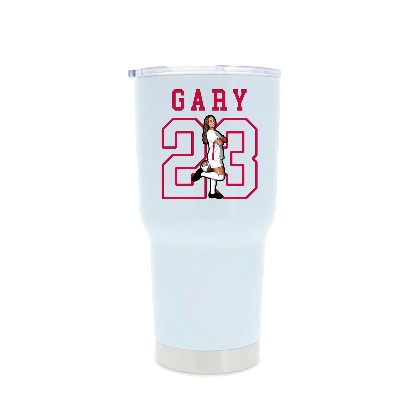 30oz Stainless Steel Tumbler — Shirsey in White