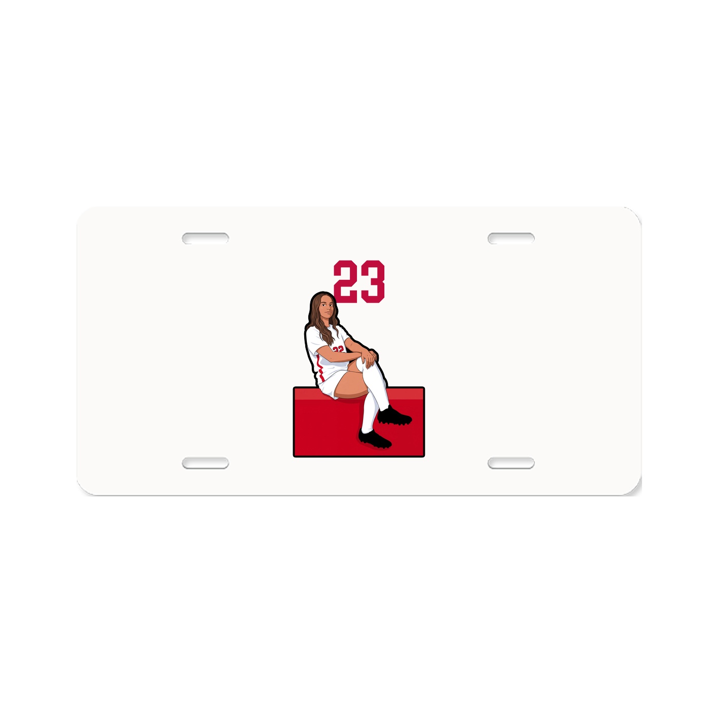 License Plate — Number Top in Classic