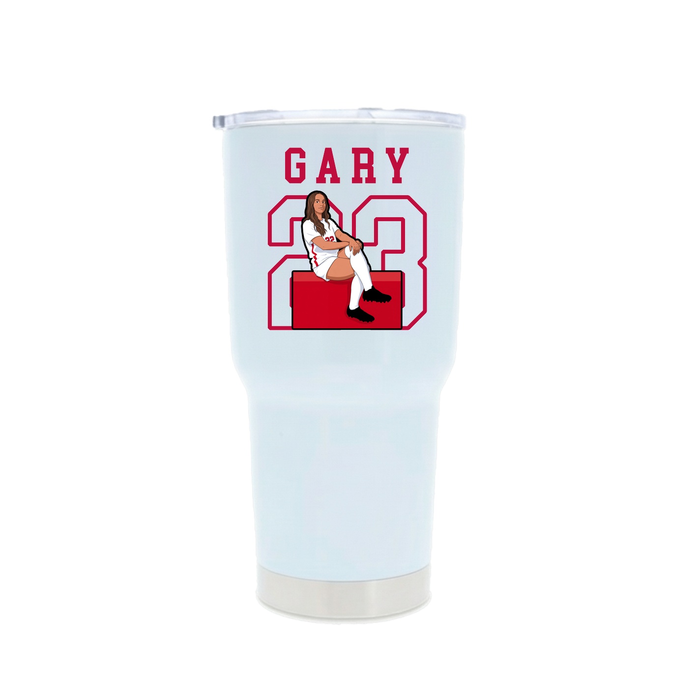 30oz Stainless Steel Tumbler — Shirsey in White