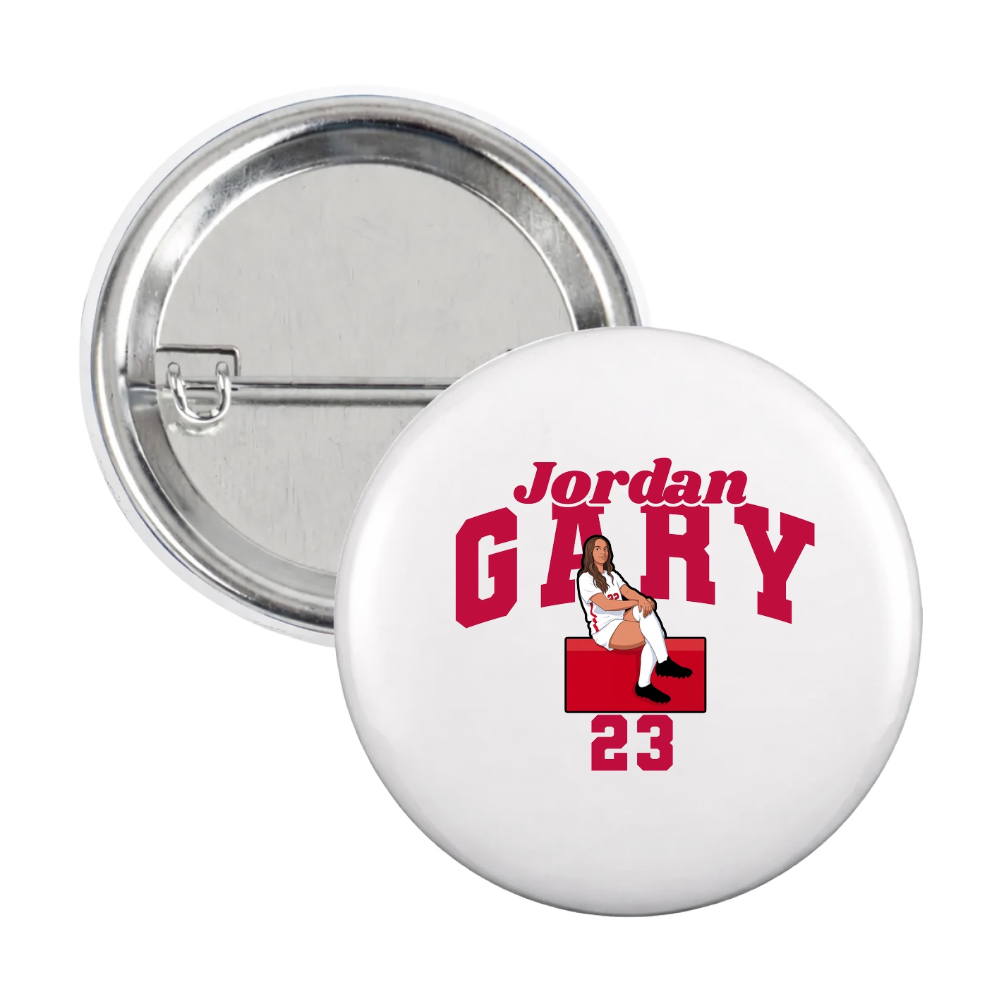 Game Day Button — Signature Arch in White