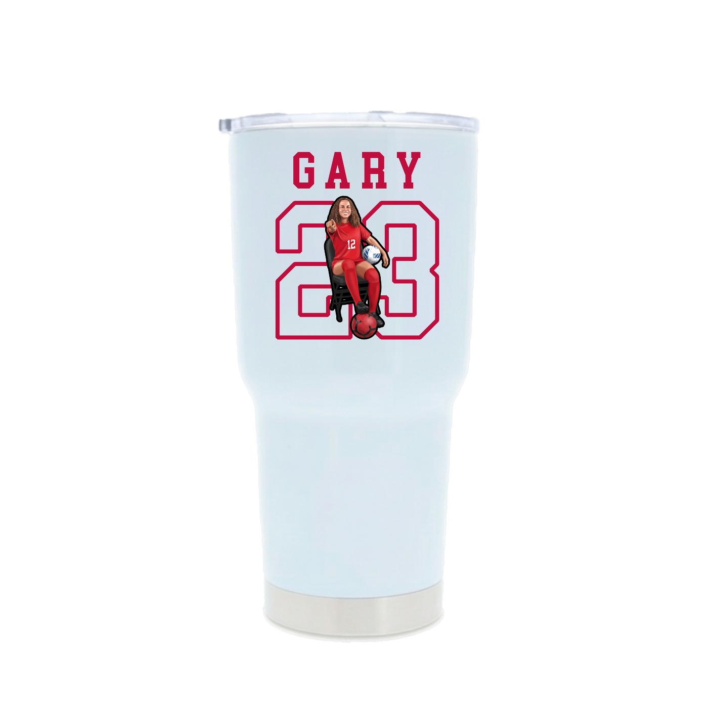 30oz Stainless Steel Tumbler — Shirsey in White