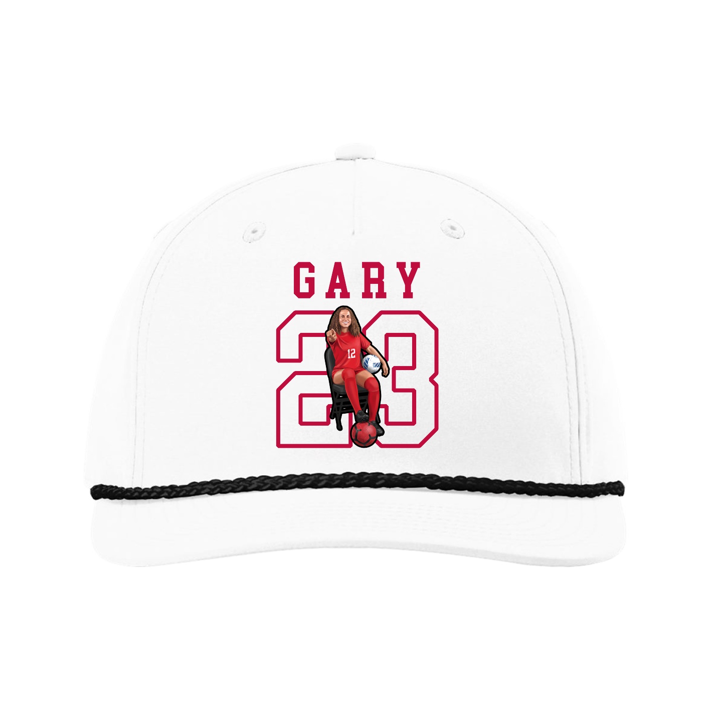Five-Panel Classic Rope Cap — Shirsey in White