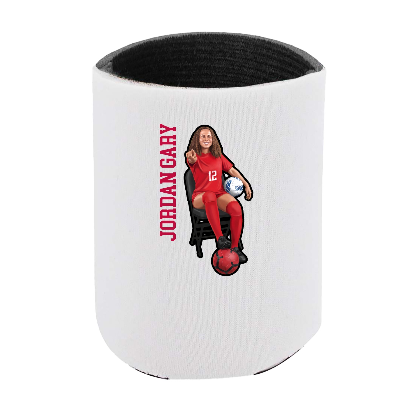 Can Holder — Name Vertical in White