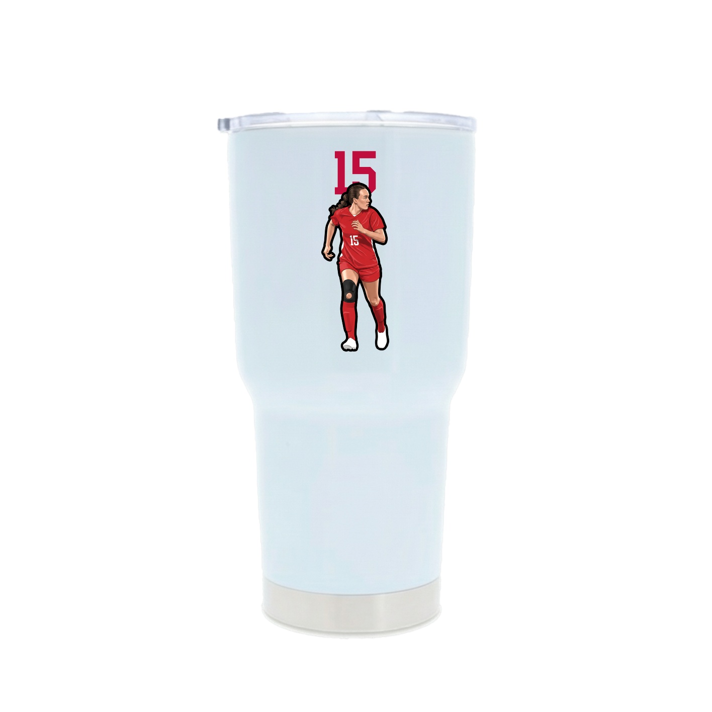 30oz Stainless Steel Tumbler — Number Top in White