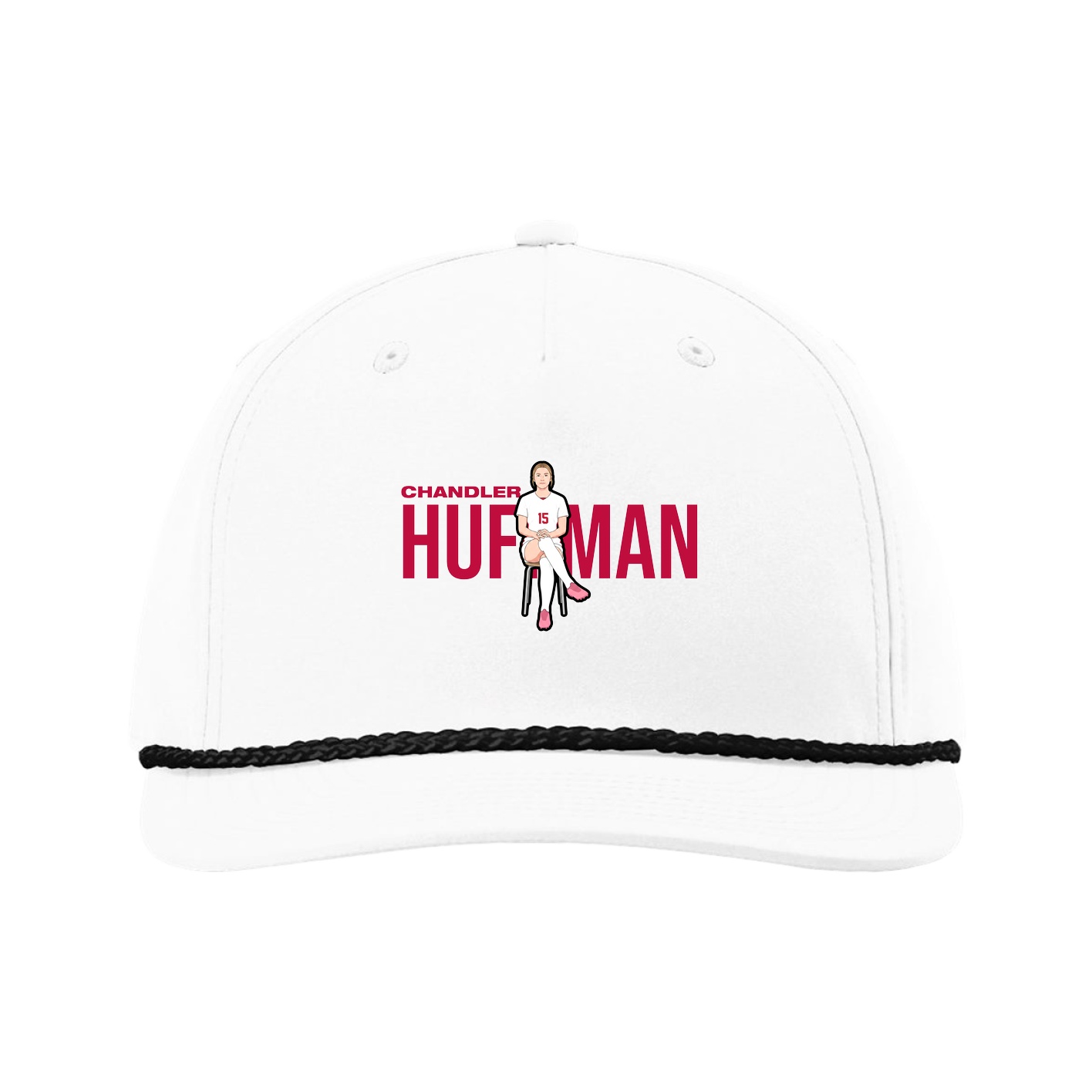 Five-Panel Classic Rope Cap — Player Name in White