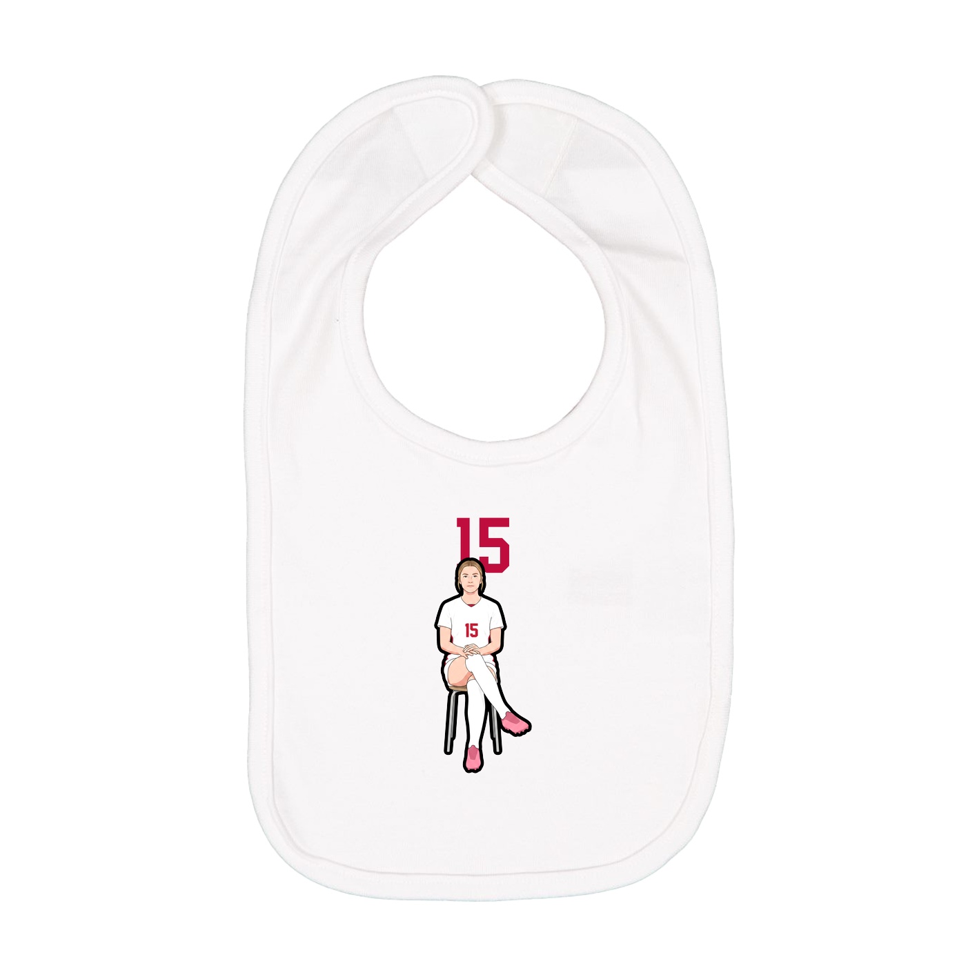 Infant Bib — Number Top in White
