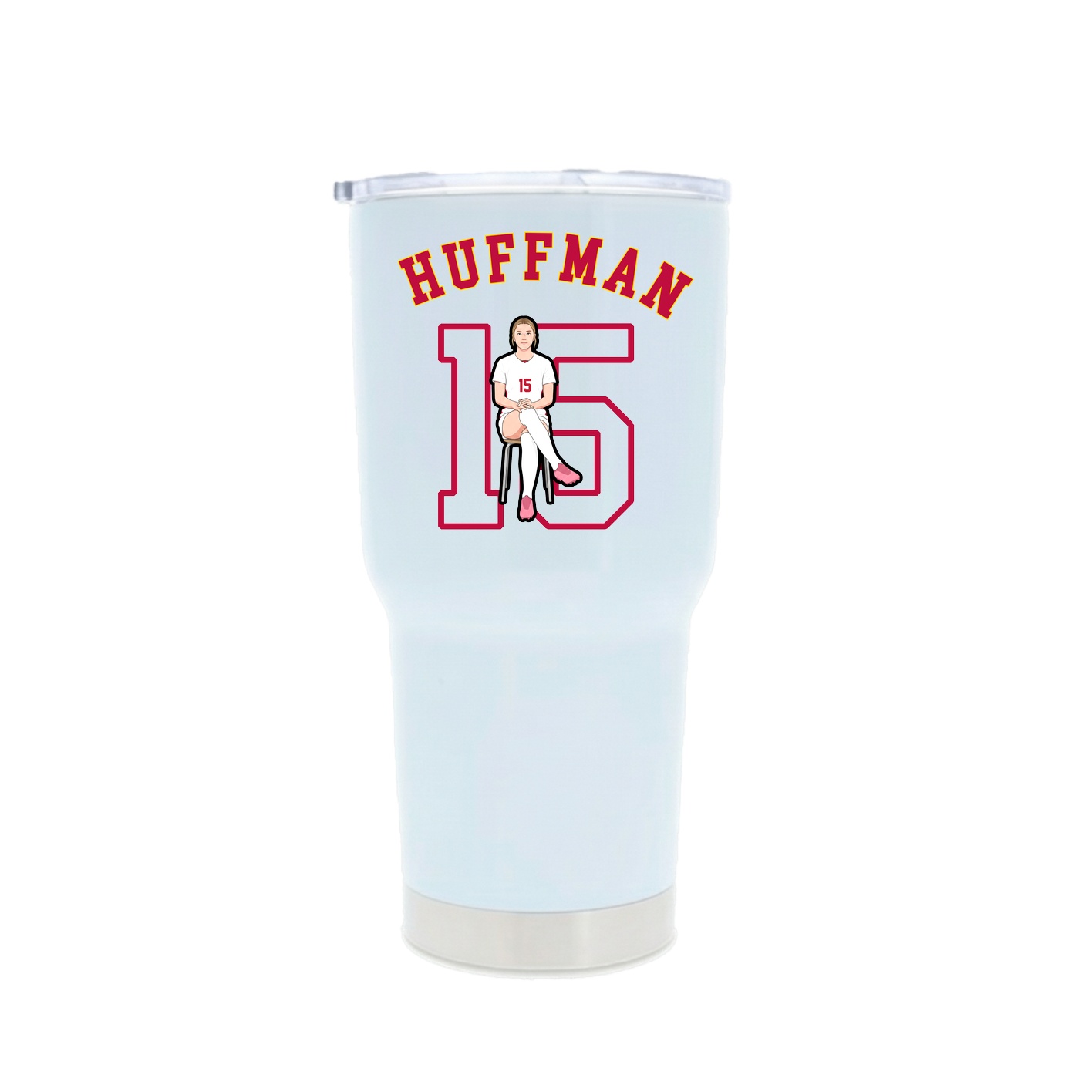 30oz Stainless Steel Tumbler — Shirsey Arch in White