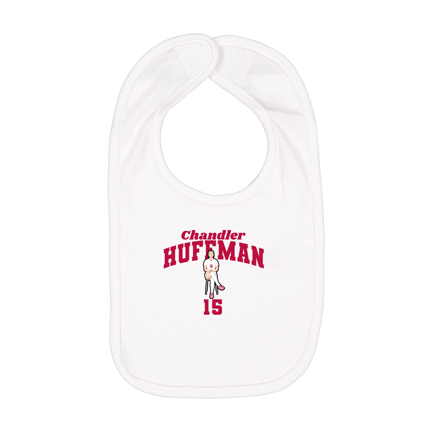 Infant Bib — Signature Arch in White
