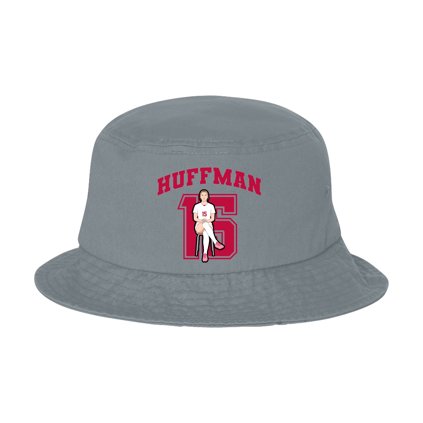 Bucket Cap — Number in Grey