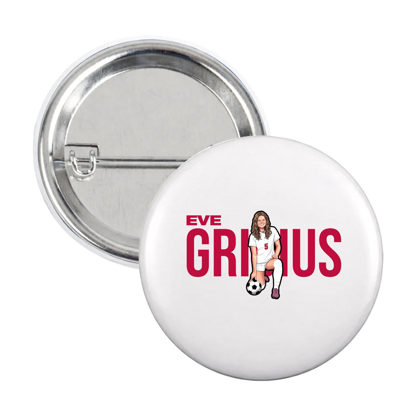 Game Day Button — Player Name in White