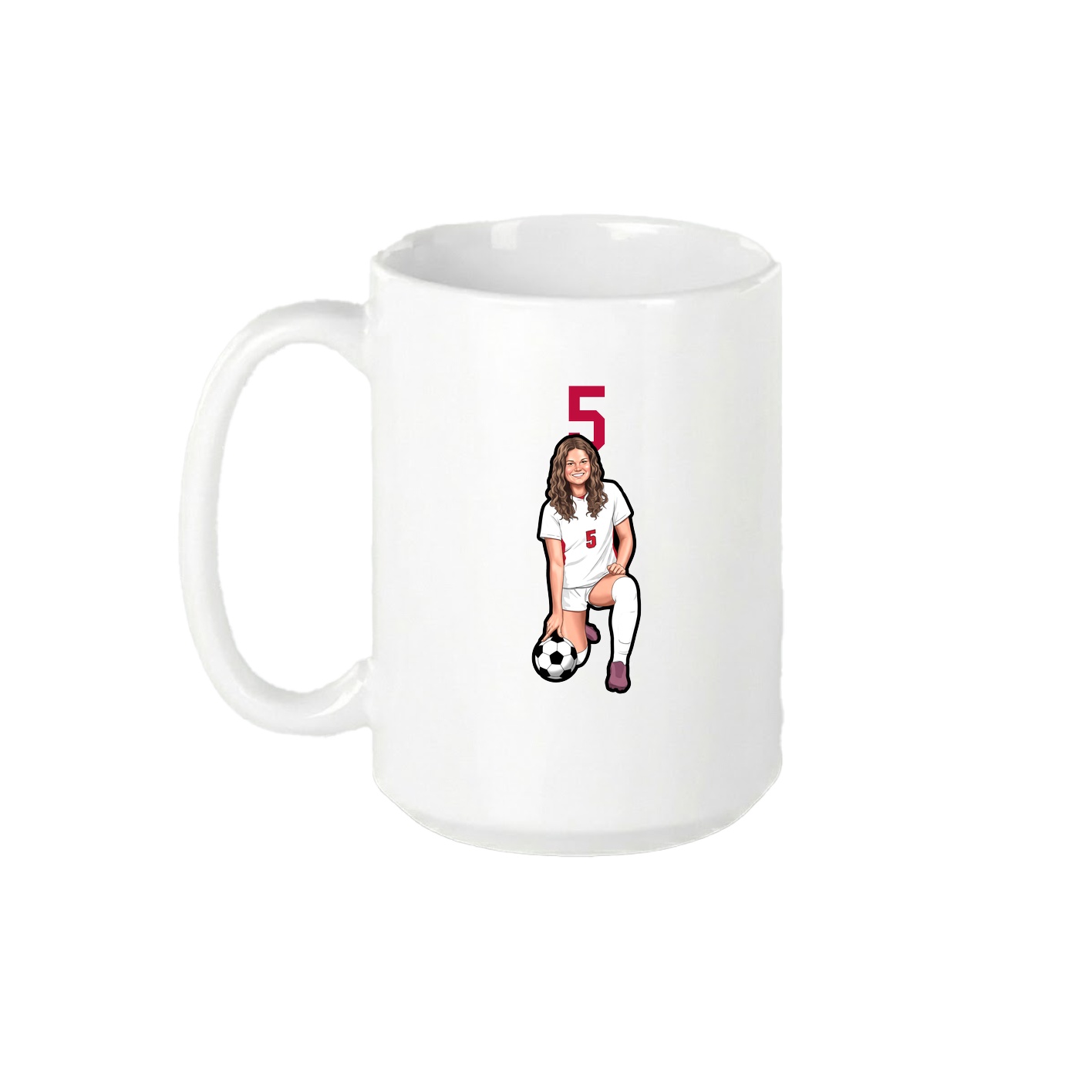 15oz Coffee Mug — Number Top in White