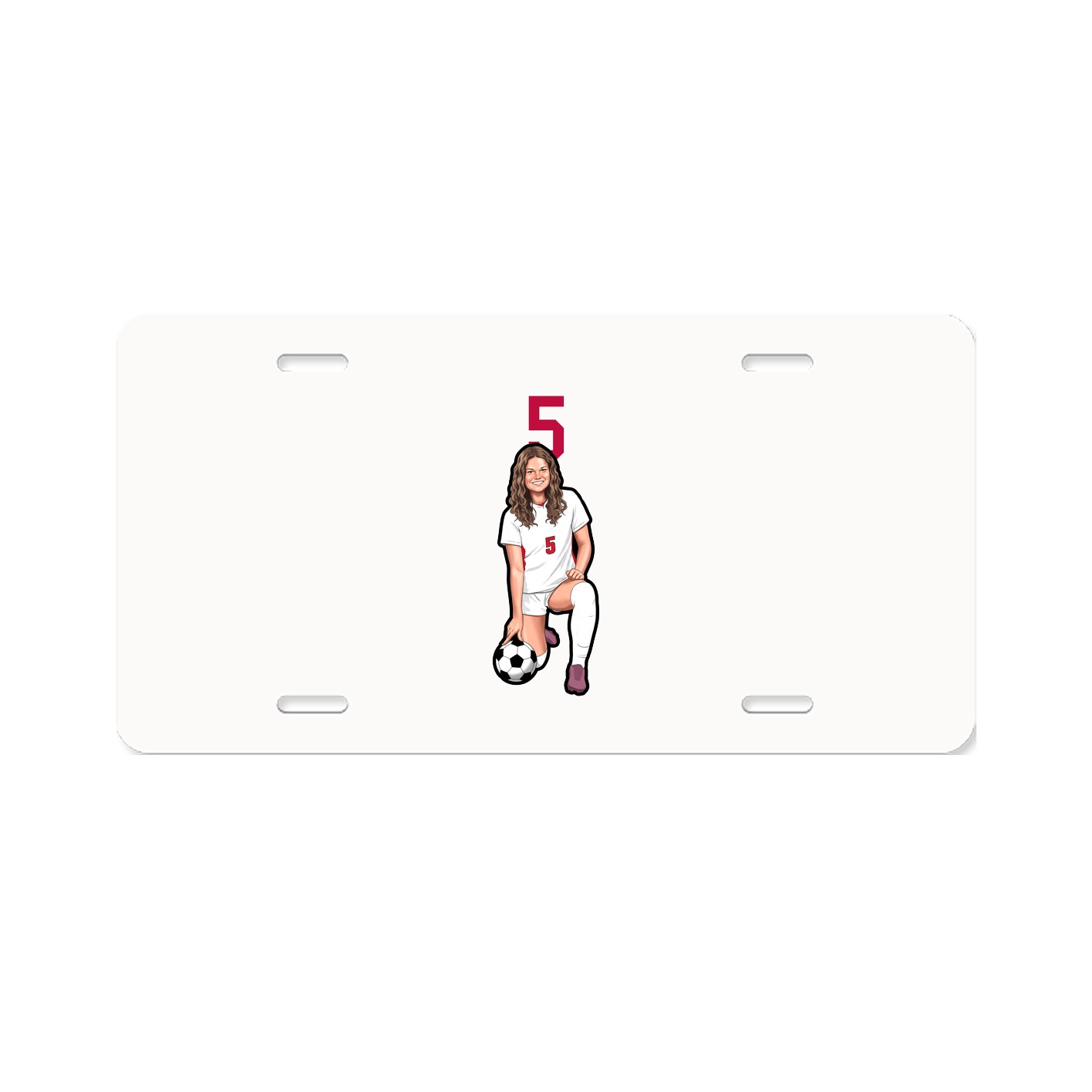 License Plate — Number Top in Classic