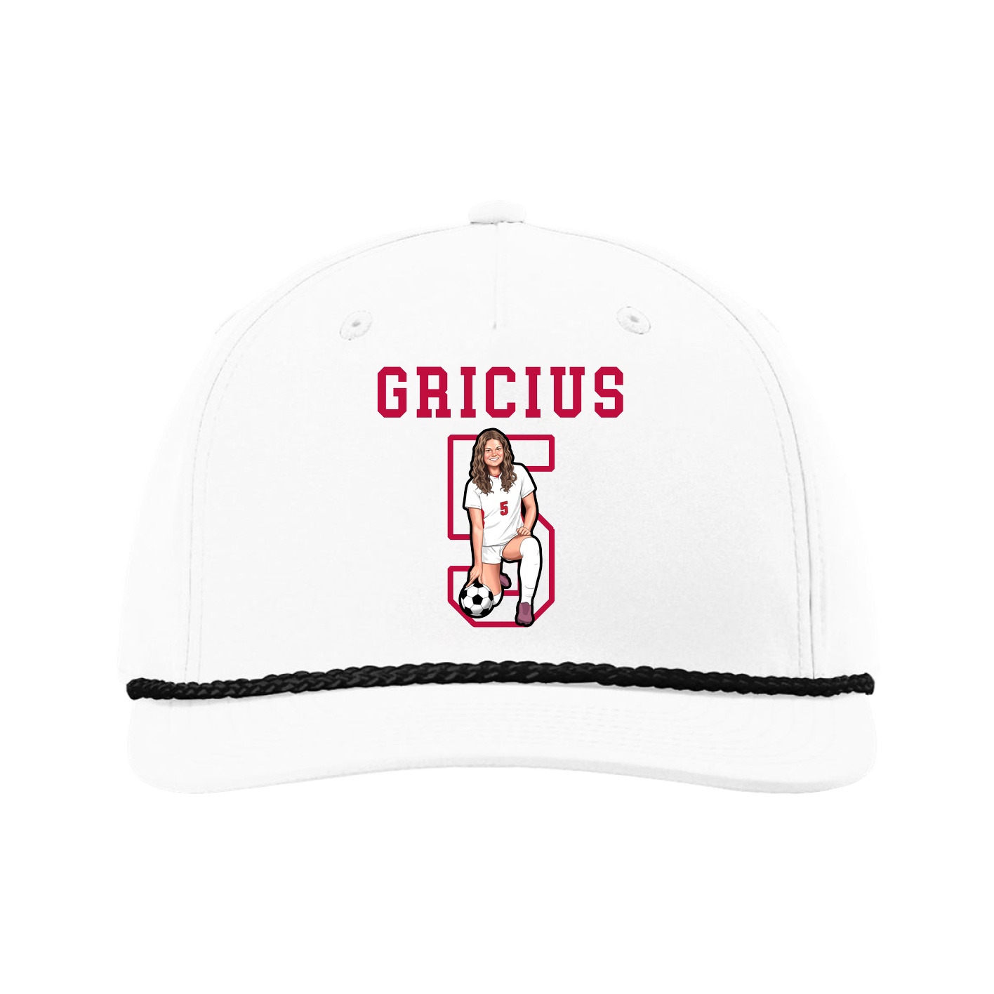Five-Panel Classic Rope Cap — Shirsey in White