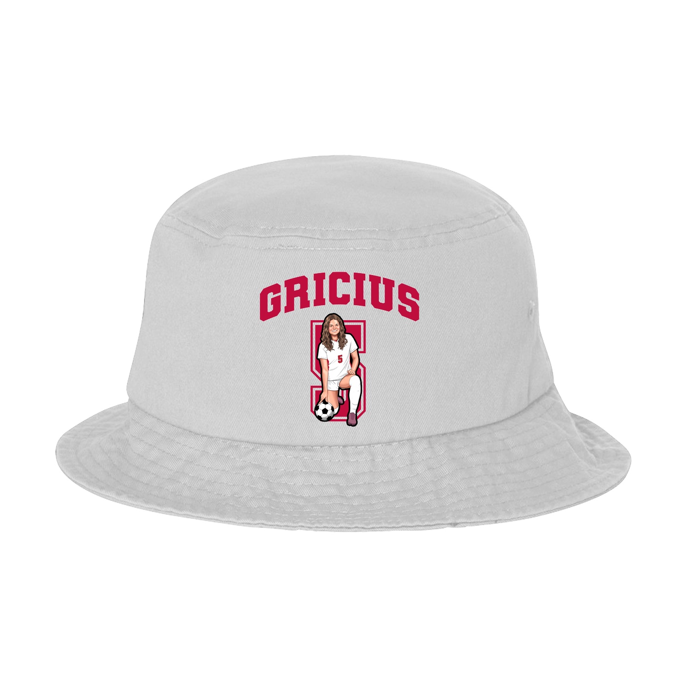 Bucket Cap — Number in White