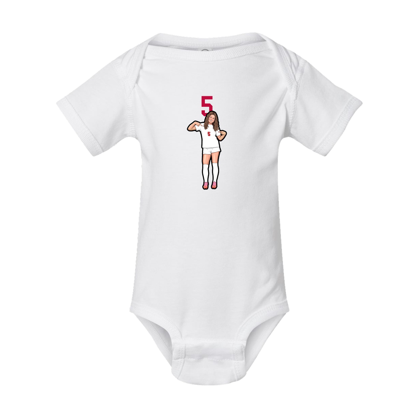 Baby Onesie — Number Top in White