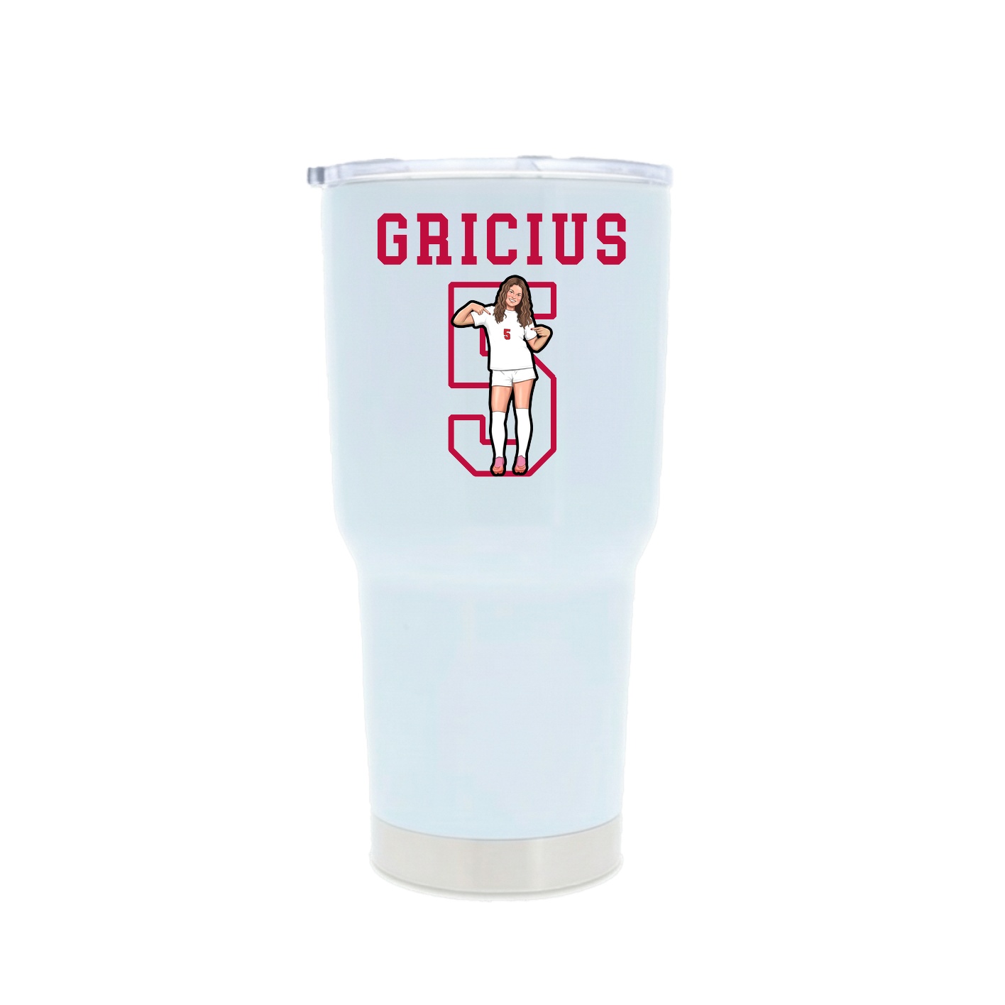 30oz Stainless Steel Tumbler — Shirsey in White