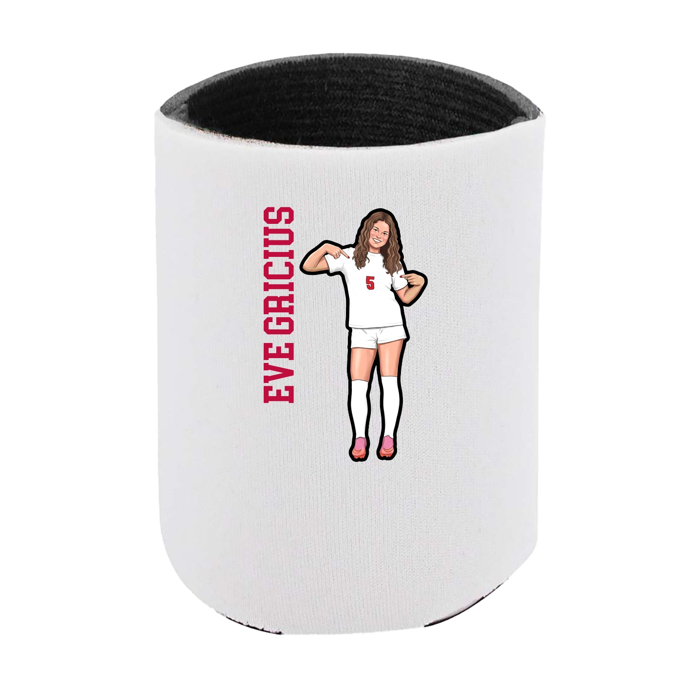 Can Holder — Name Vertical in White