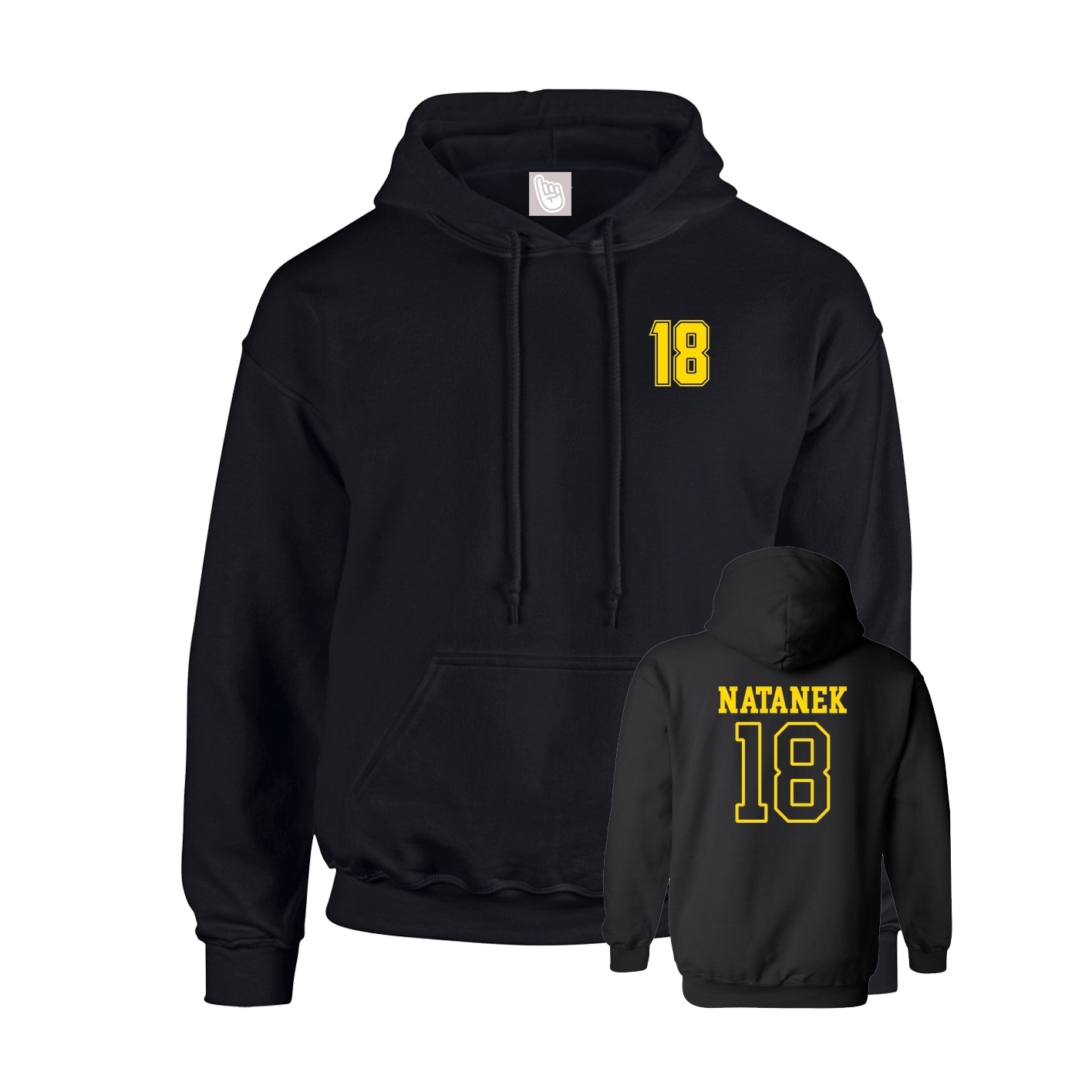 Youth Hoodie — Chest Back in Black