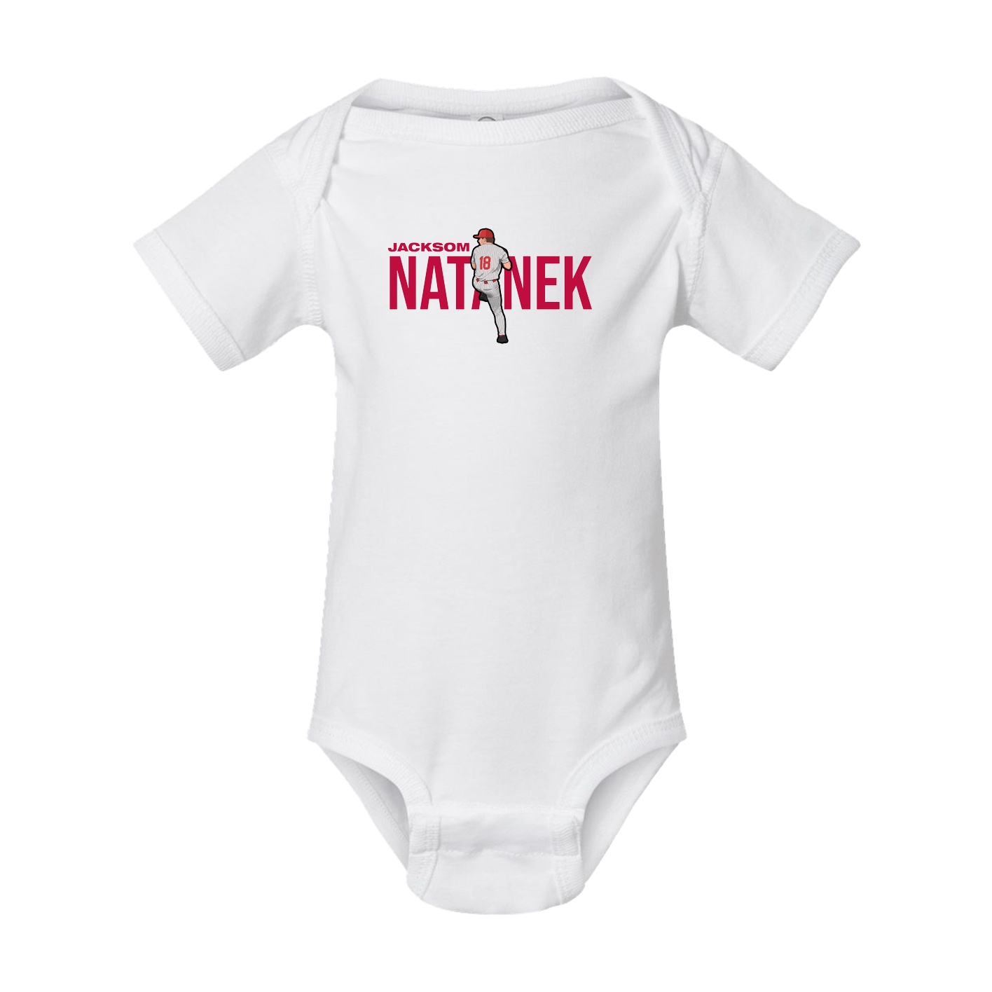 Baby Onesie — Player Name in White
