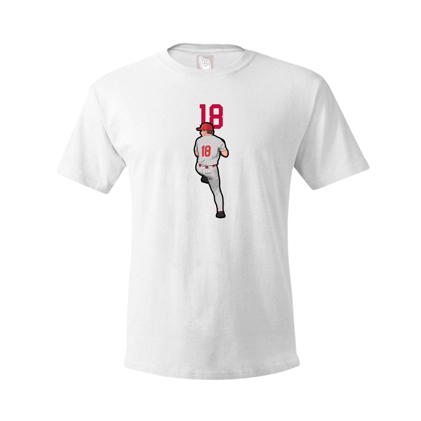 Youth Tee — Number Top in White
