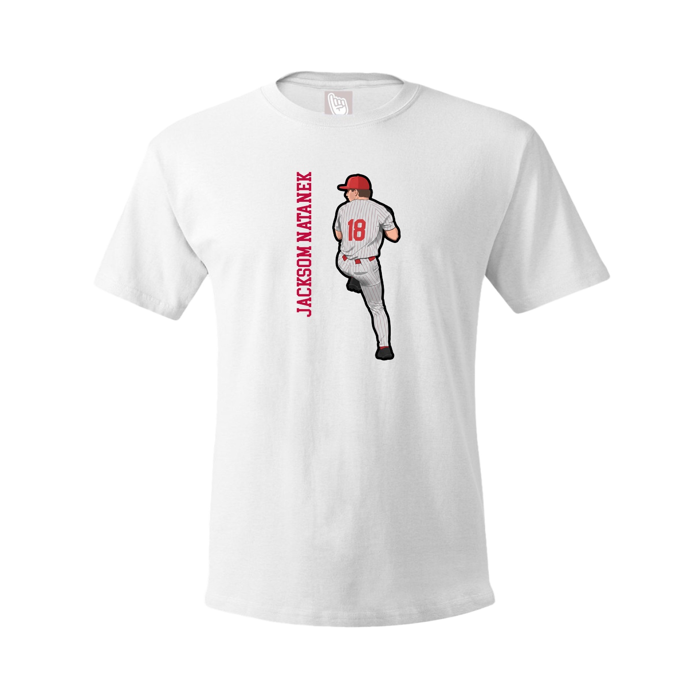 Tee — Name Vertical in White