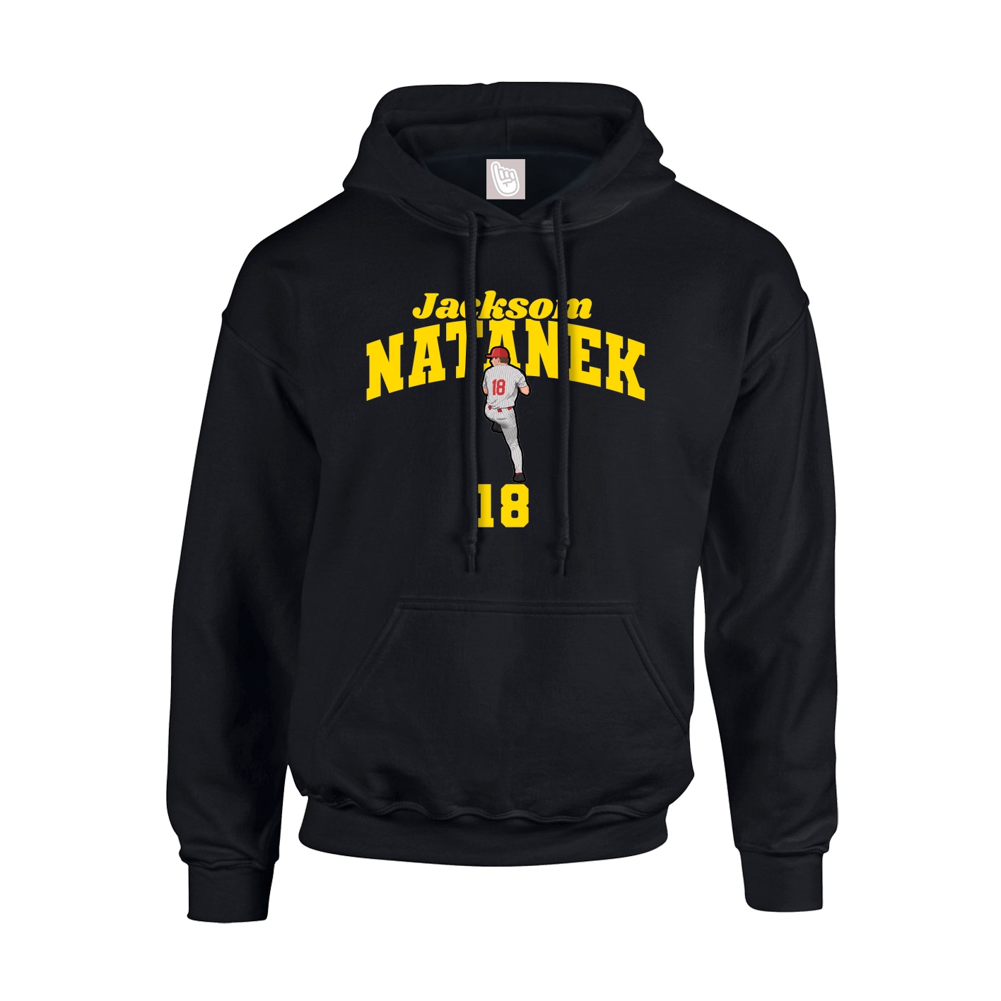 Youth Hoodie — Signature Arch in Black