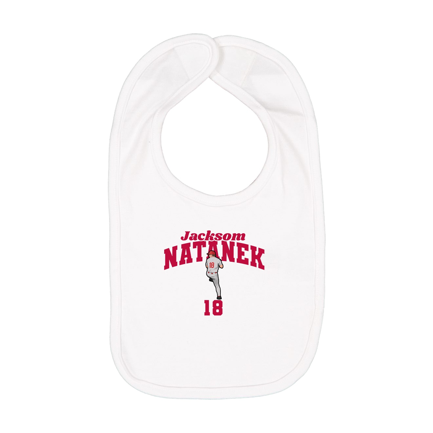 Infant Bib — Signature Arch in White