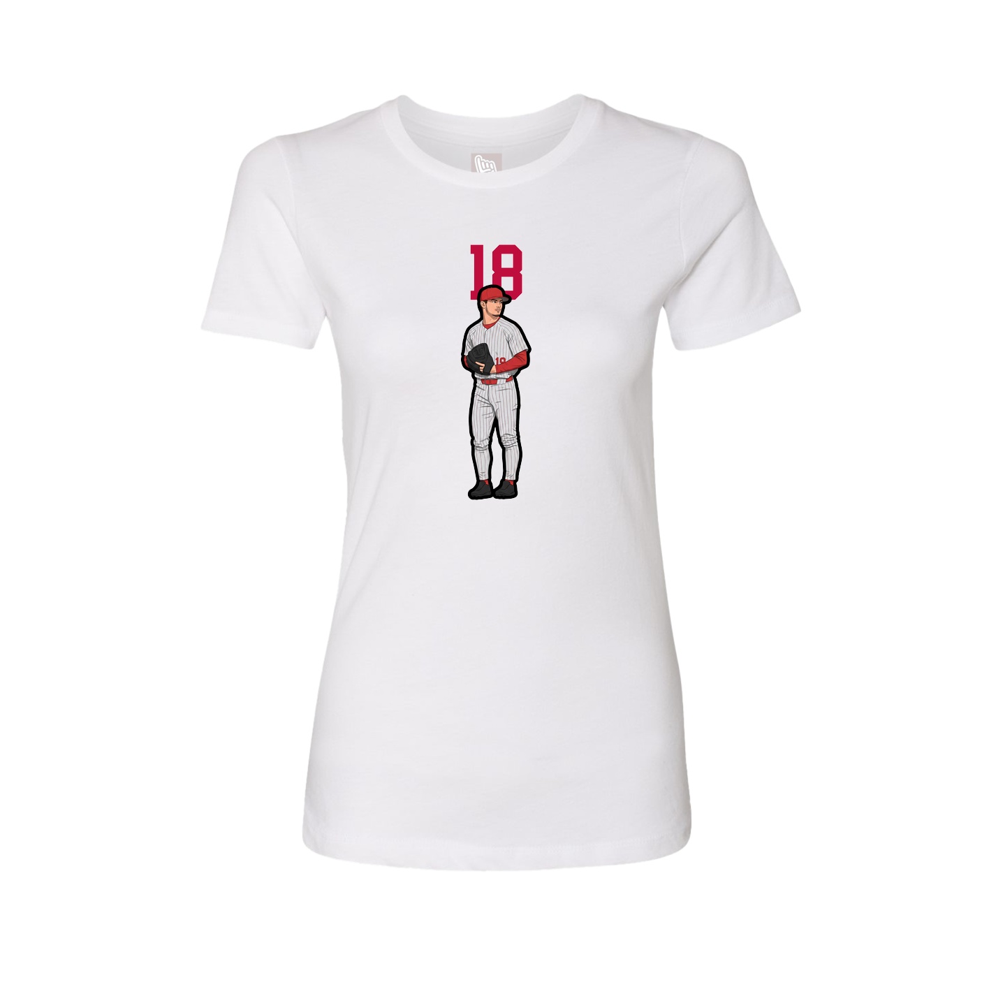 Fitted Women's Tee — Number Top in White