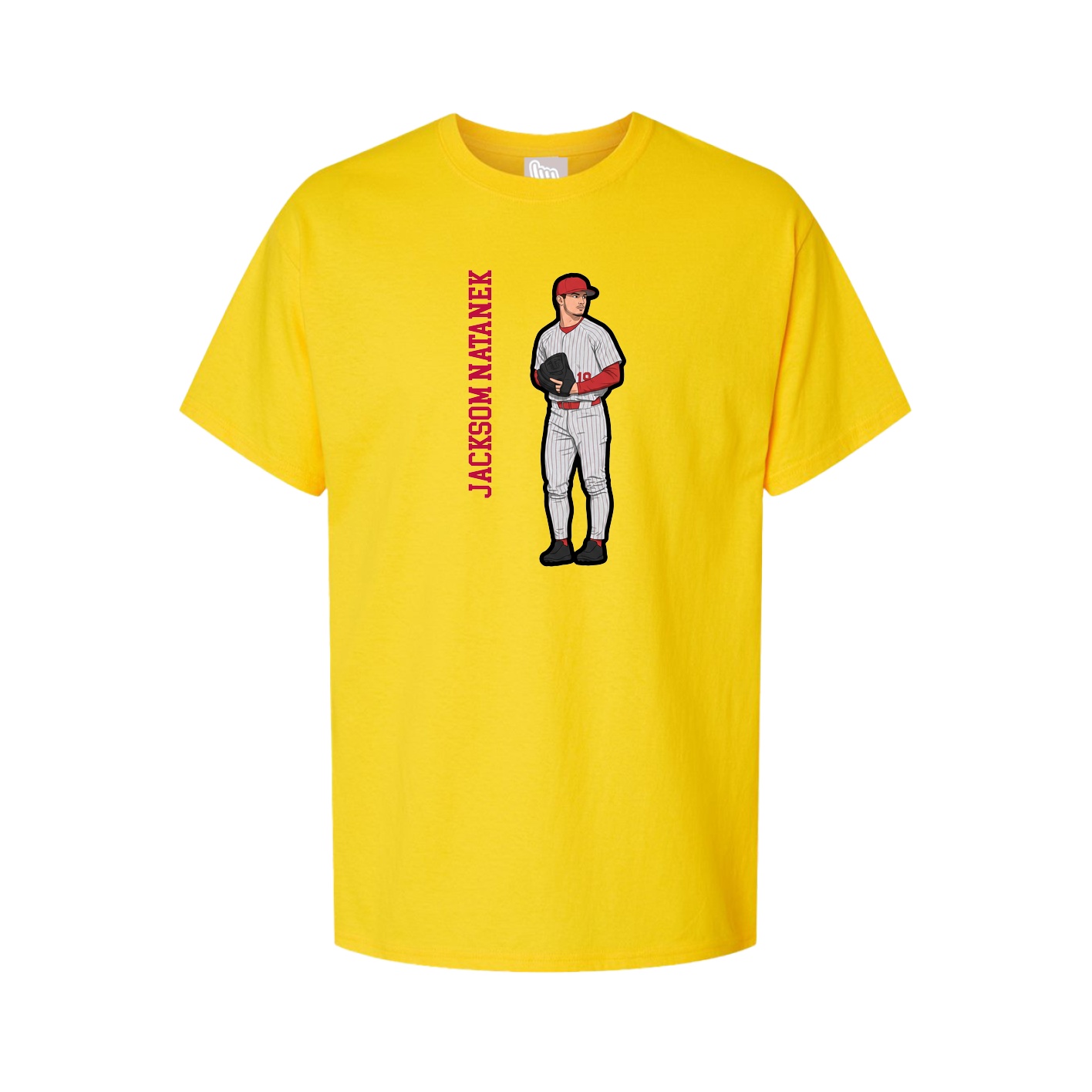 Youth Tee — Name Vertical in Gold