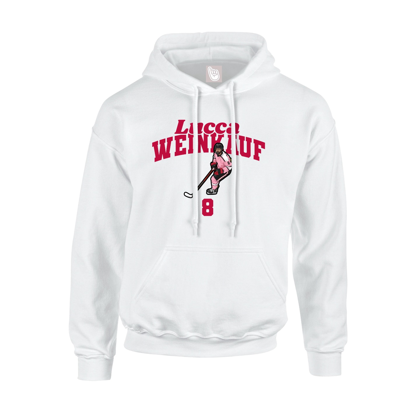 Youth Hoodie — Signature Arch in White