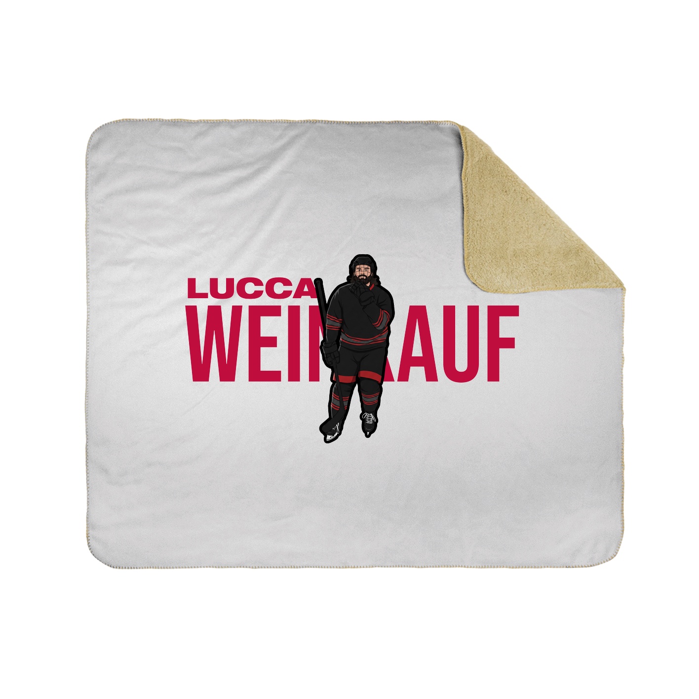 Throw Blanket — Player Name in White