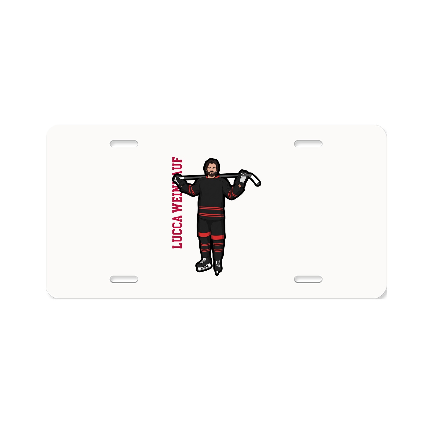 License Plate — Name Vertical in Classic
