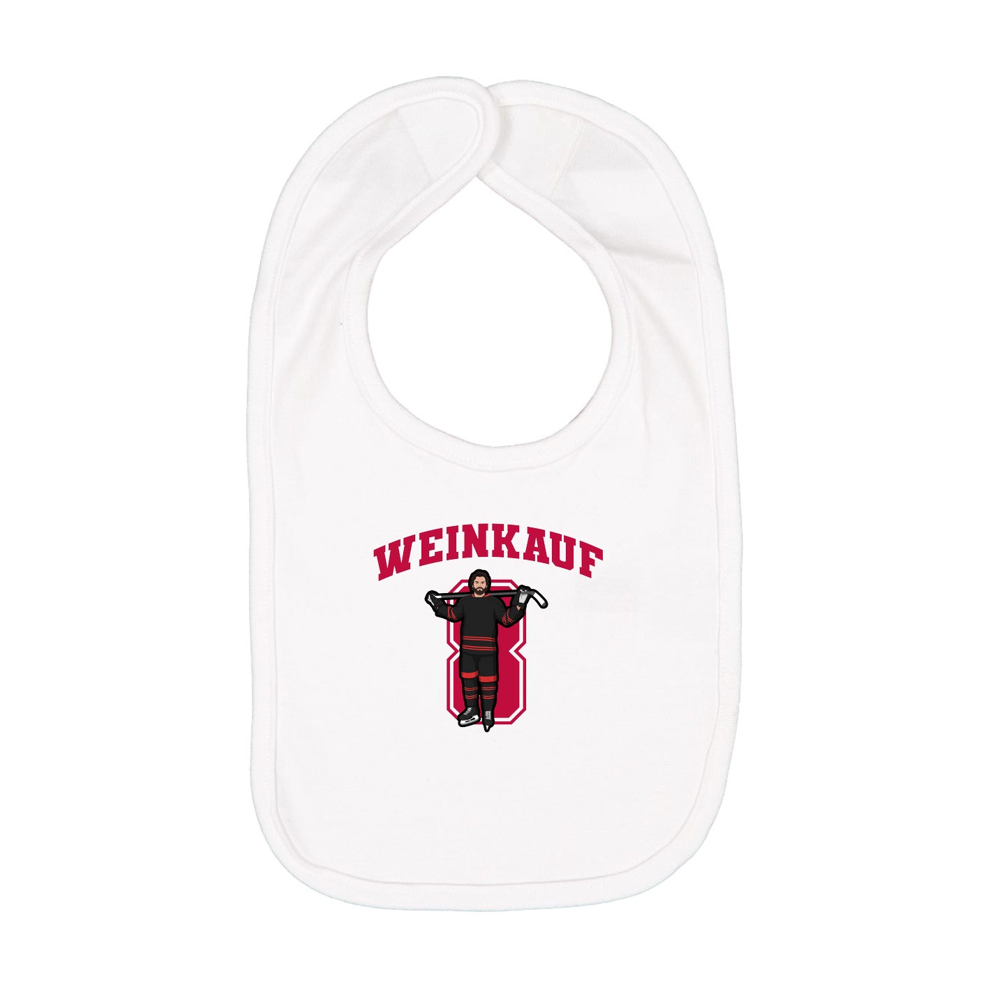 Infant Bib — Number in White